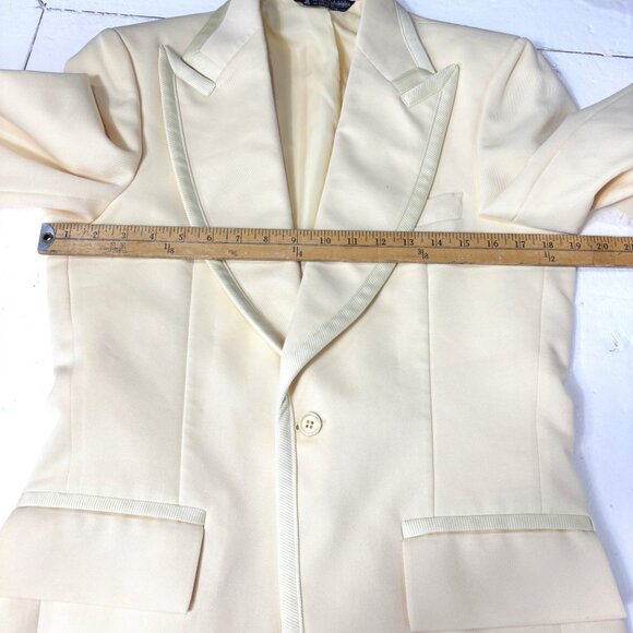 70's "After Six" Yellow Tuxedo Prom Wedding Formal Jacket - Size: 37 x Long - Picture 8 of 12
